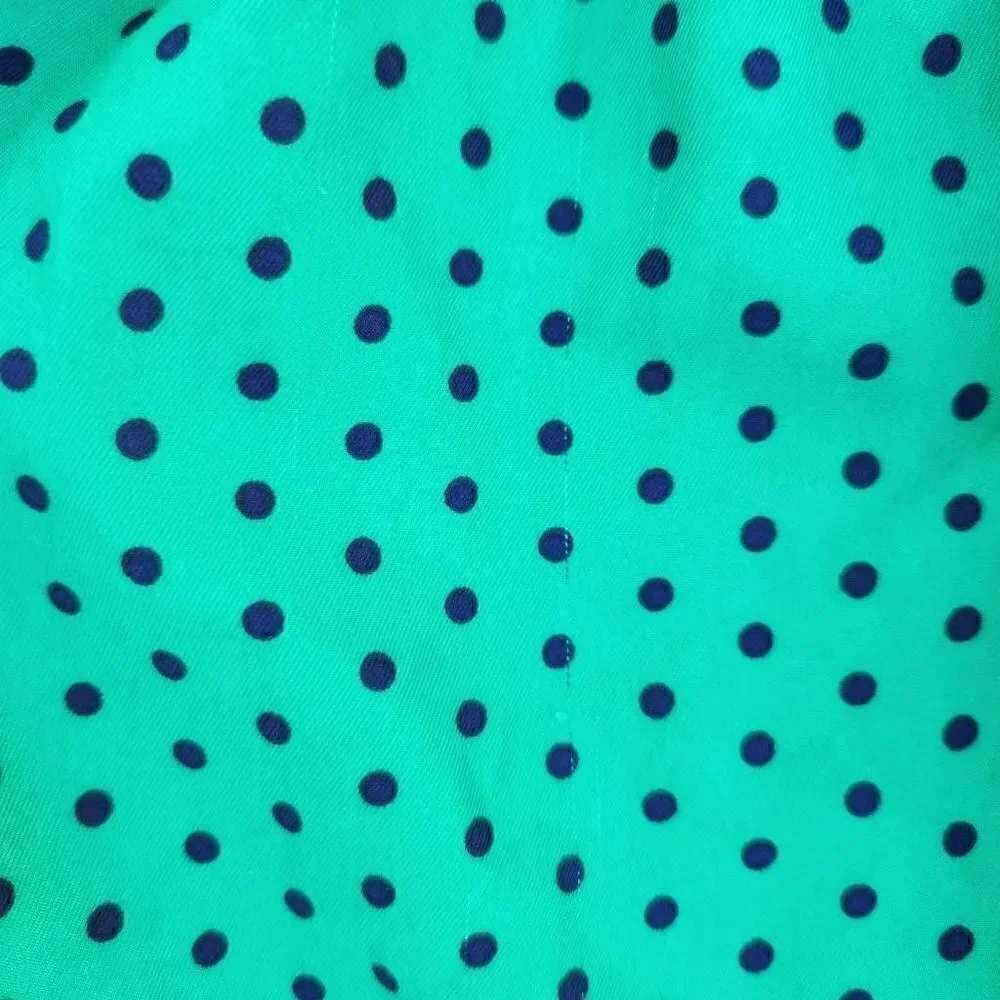 Old Navy girls bright green polka dot dress long sleeve pullover
